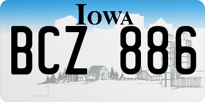 IA license plate BCZ886
