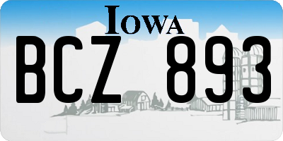 IA license plate BCZ893
