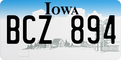 IA license plate BCZ894