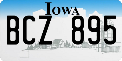 IA license plate BCZ895