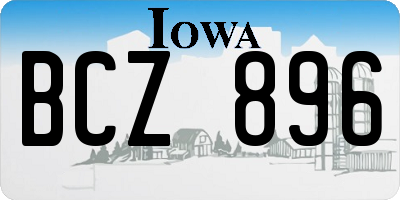 IA license plate BCZ896