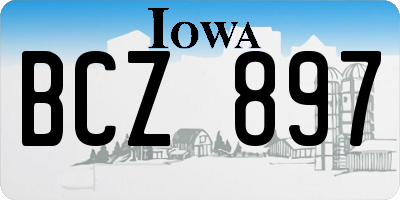 IA license plate BCZ897