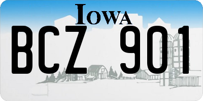 IA license plate BCZ901