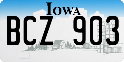 IA license plate BCZ903