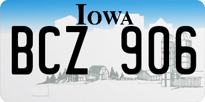 IA license plate BCZ906