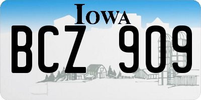 IA license plate BCZ909