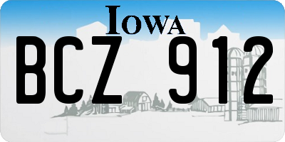 IA license plate BCZ912