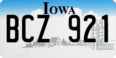 IA license plate BCZ921