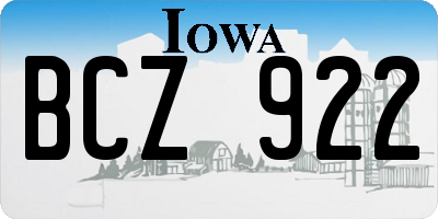 IA license plate BCZ922