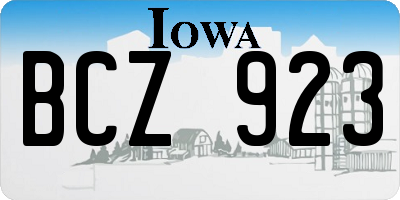 IA license plate BCZ923