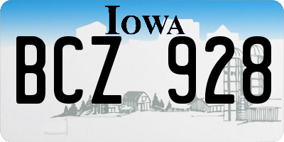 IA license plate BCZ928