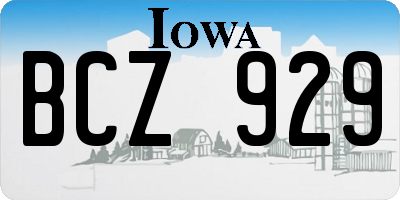 IA license plate BCZ929