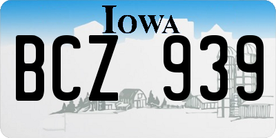 IA license plate BCZ939