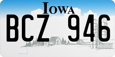 IA license plate BCZ946