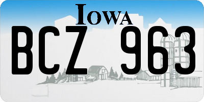 IA license plate BCZ963