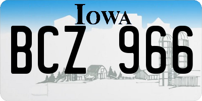 IA license plate BCZ966