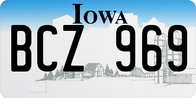 IA license plate BCZ969