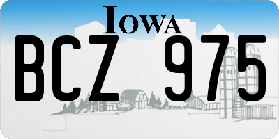 IA license plate BCZ975