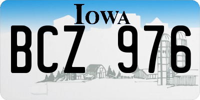 IA license plate BCZ976