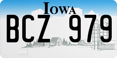 IA license plate BCZ979