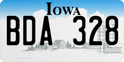IA license plate BDA328