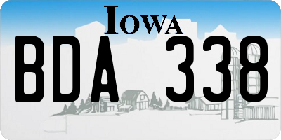IA license plate BDA338