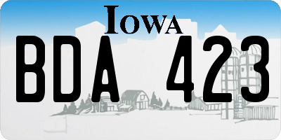 IA license plate BDA423