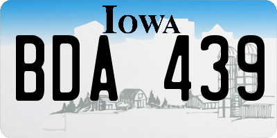 IA license plate BDA439