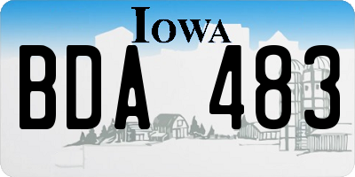 IA license plate BDA483