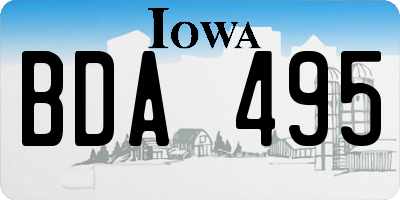 IA license plate BDA495