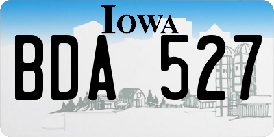 IA license plate BDA527