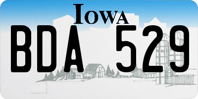 IA license plate BDA529
