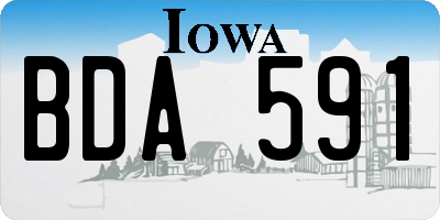 IA license plate BDA591