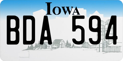 IA license plate BDA594