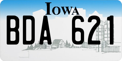IA license plate BDA621