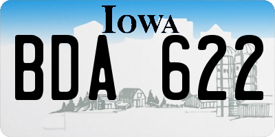 IA license plate BDA622