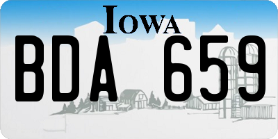 IA license plate BDA659