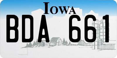 IA license plate BDA661