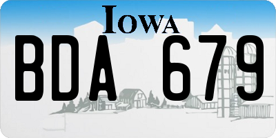 IA license plate BDA679