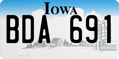 IA license plate BDA691