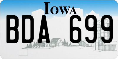 IA license plate BDA699