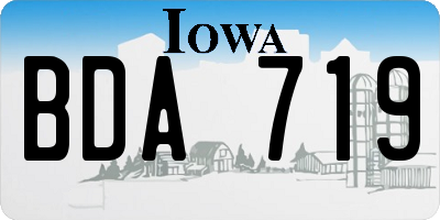 IA license plate BDA719