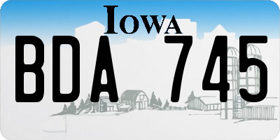 IA license plate BDA745