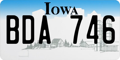 IA license plate BDA746