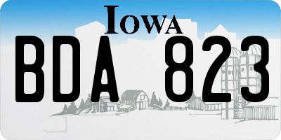 IA license plate BDA823