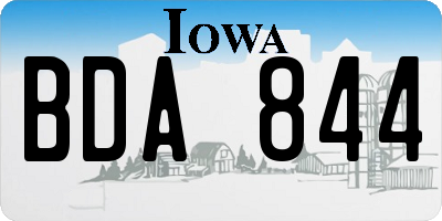 IA license plate BDA844
