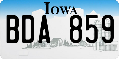 IA license plate BDA859