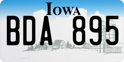 IA license plate BDA895