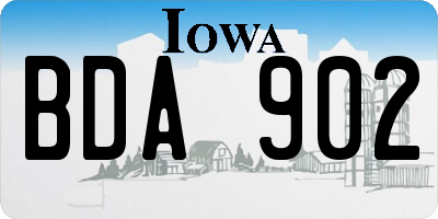 IA license plate BDA902