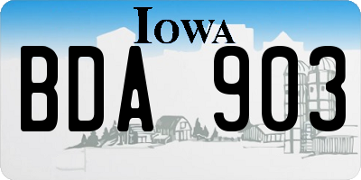 IA license plate BDA903